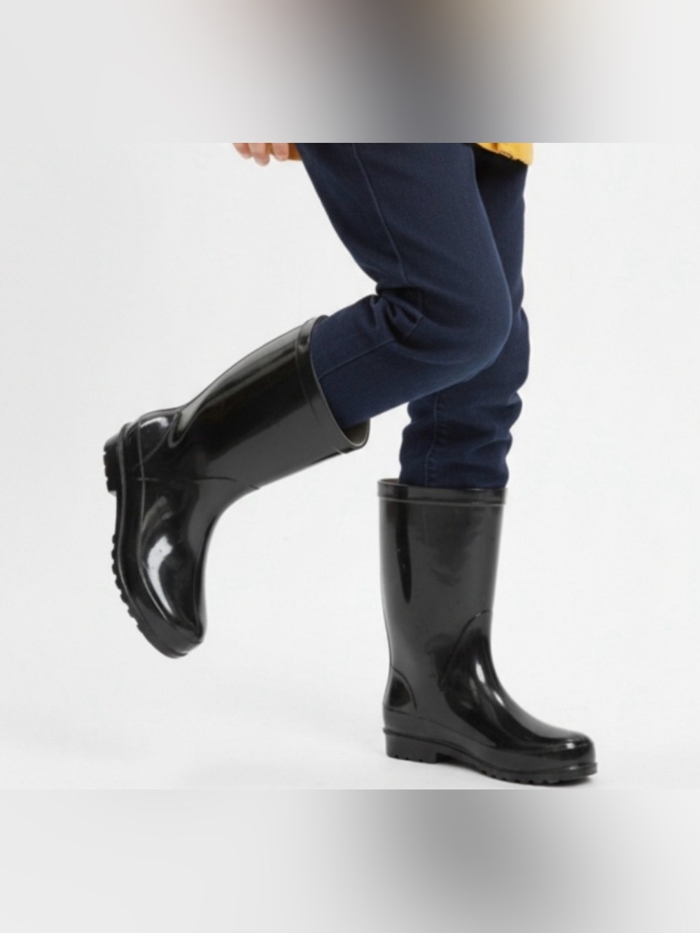 NEW Columbia Black Gloss Toddler Rain Boots